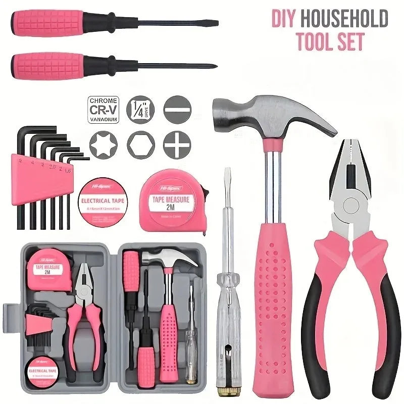Best-selling manual hardware household tools set - multi-functional and easy-to-use complete set of daily household tools box
