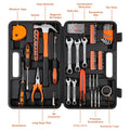 148 pcs household hardware and hand tools set, new measuring tape, sheep horn hammer, wrench set, toolbox