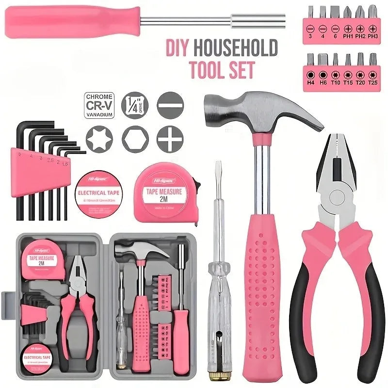 Best-selling manual hardware household tools set - multi-functional and easy-to-use complete set of daily household tools box
